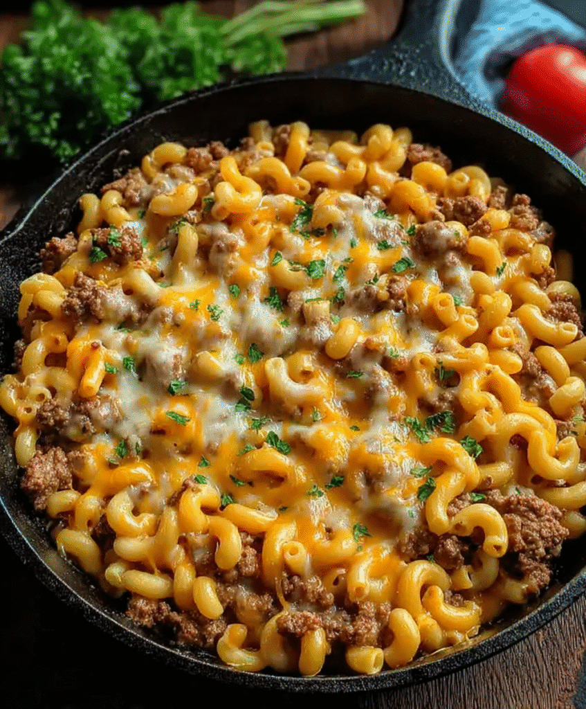 Easy Cheeseburger Macaroni Skillet in 30 Minutes