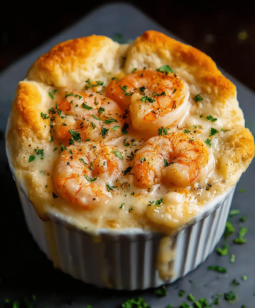 Shrimp & Lobster Cheddar Bay Biscuit Pot Pie