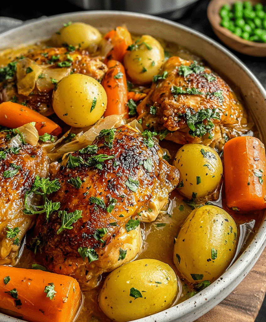 Slow Cooker Honey Garlic Chicken and Vegetables