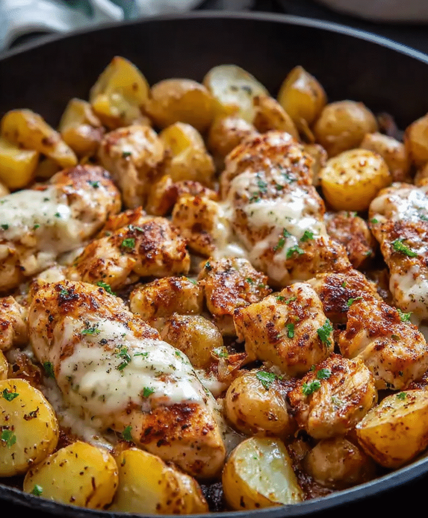 Garlic Parmesan Chicken and Potatoes (One-Pan Dinner)
