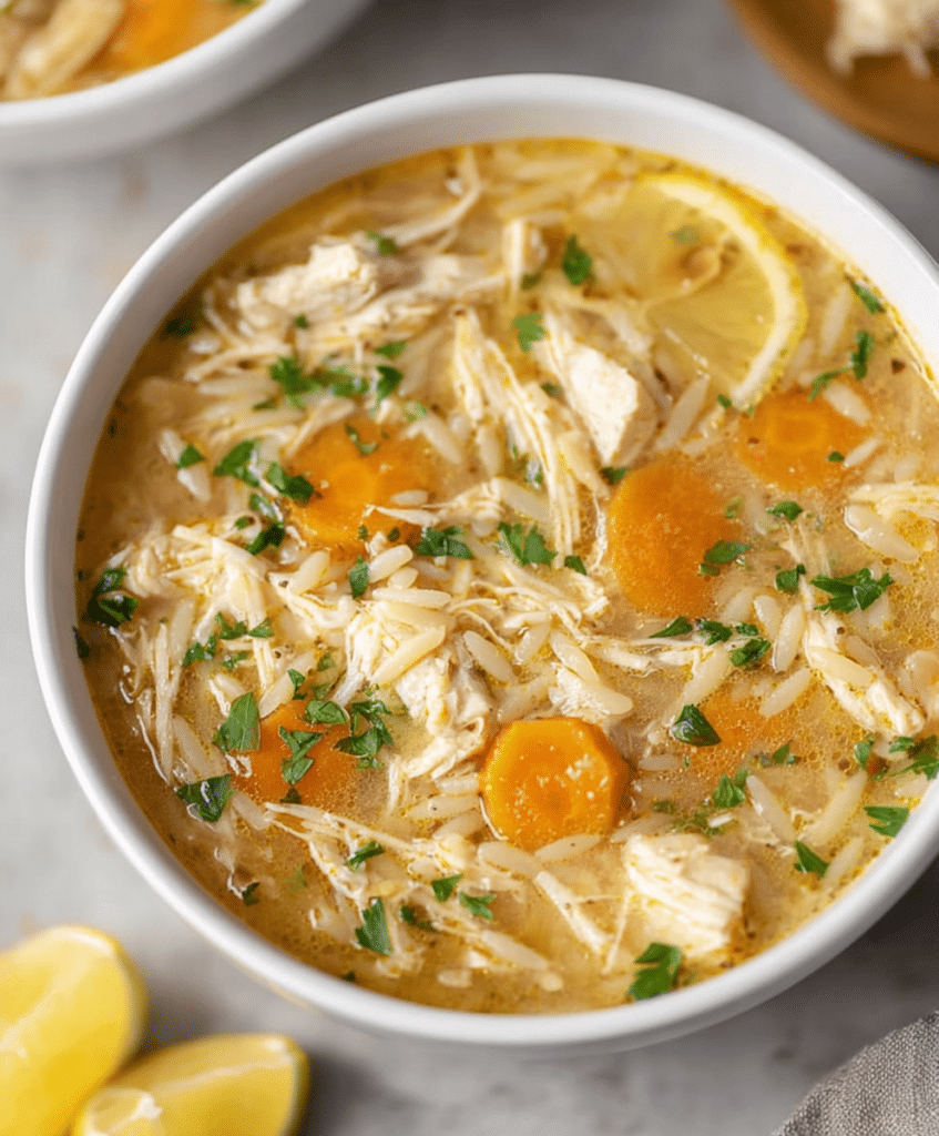 Crockpot Lemon Chicken Soup